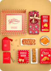 Sweets, Cookies & Snacks with Dry Fruits Gift Hamper